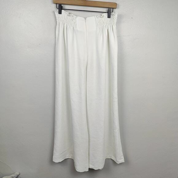 Rachel Comey Monterey Pants Womens 2 White Pull On Wide Leg Crepe Relaxed Preppy - Picture 7 of 12